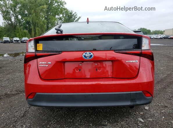 JTDL9RFU4K3006791 2019 TOYOTA PRIUS Red Vista trasera