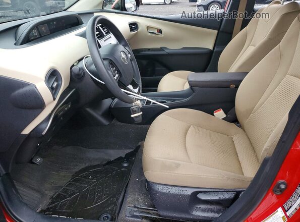 JTDL9RFU4K3006791 2019 TOYOTA PRIUS Red Vista interior delantera