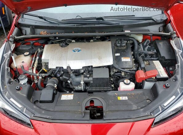 JTDL9RFU4K3006791 2019 TOYOTA PRIUS Red Vista interior trasera
