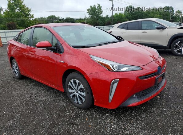JTDL9RFU4K3006791 2019 TOYOTA PRIUS Red Delantero derecho