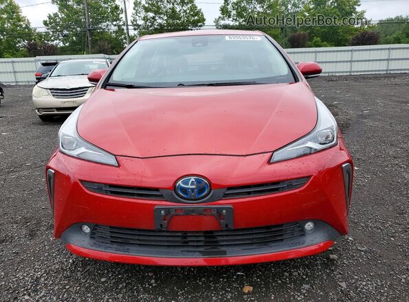 JTDL9RFU4K3006791 2019 TOYOTA PRIUS Red Vista frontal