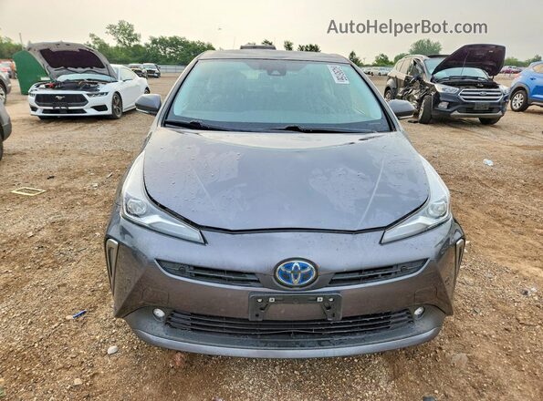 JTDL9RFU4L3013774 2020 TOYOTA PRIUS Gray Вид спереду