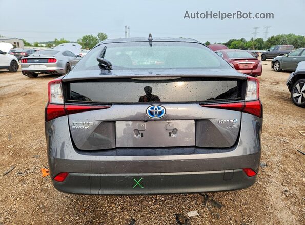 JTDL9RFU4L3013774 2020 TOYOTA PRIUS Gray Вид ззаду