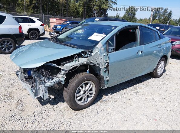 JTDL9RFU6K3010311 2019 TOYOTA PRIUS Blue წინა მარცხენა ხედი სამი მეოთხედიდან