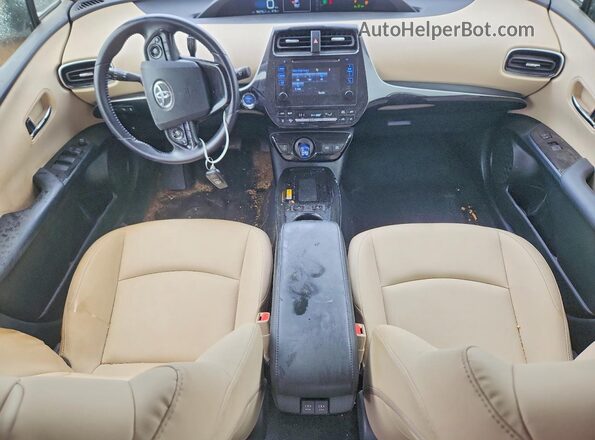 JTDL9RFU8K3012478 2019 TOYOTA PRIUS White Dashboard view
