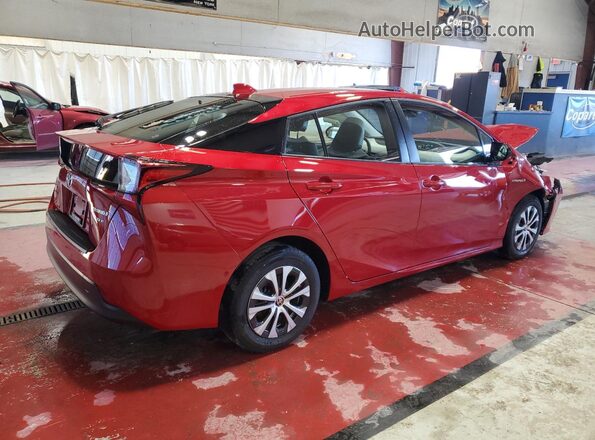 JTDL9RFU8L3017133 2020 TOYOTA PRIUS Красный Задняя правая четверть