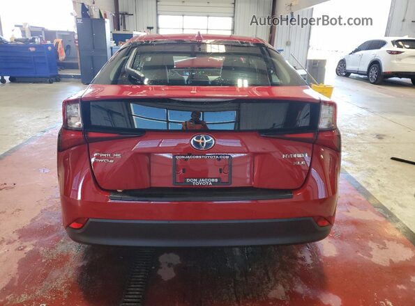 JTDL9RFU8L3017133 2020 TOYOTA PRIUS Красный Вид сзади