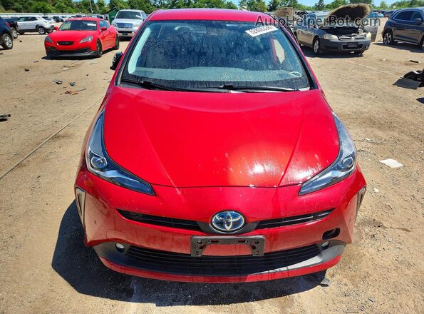 JTDL9RFU9K3010979 2019 TOYOTA PRIUS Red Вид спереду