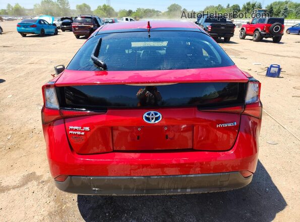 JTDL9RFU9K3010979 2019 TOYOTA PRIUS Red Вид ззаду