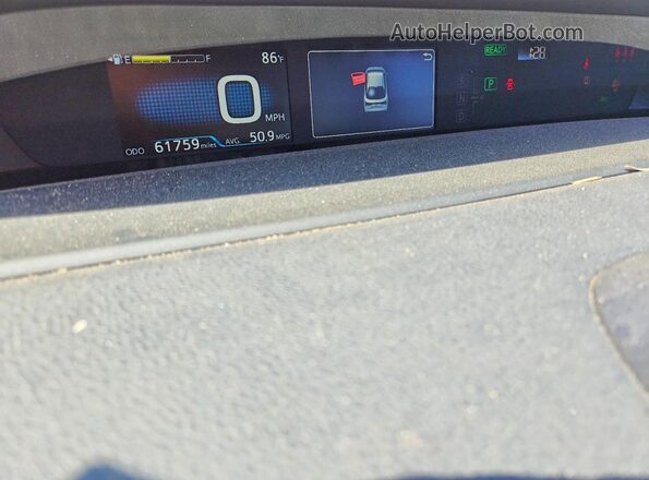 JTDL9RFU9K3010979 2019 TOYOTA PRIUS Red Вид щитка приладів