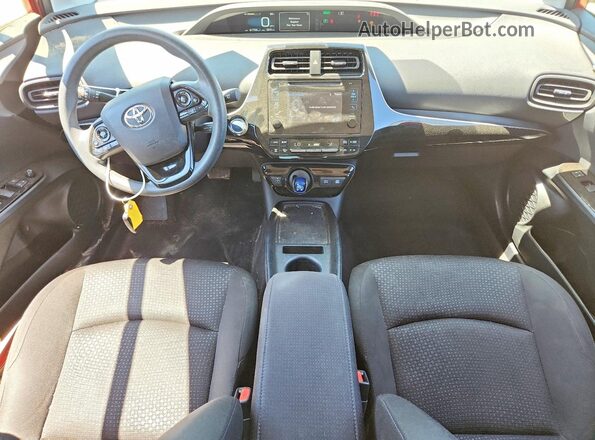 JTDL9RFU9K3010979 2019 TOYOTA PRIUS Red Вид панелі приладів