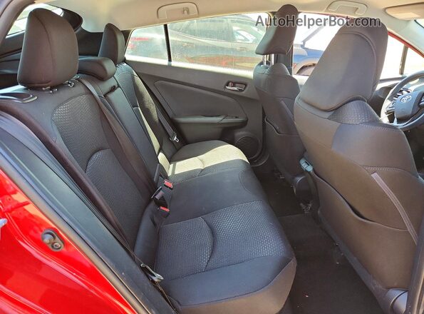 JTDL9RFU9K3010979 2019 TOYOTA PRIUS Red Вид задніх сидінь