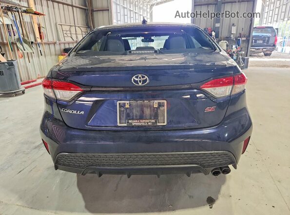 JTDP4MCE3MJ076250 2021 TOYOTA COROLLA Blue უკანა ხედი