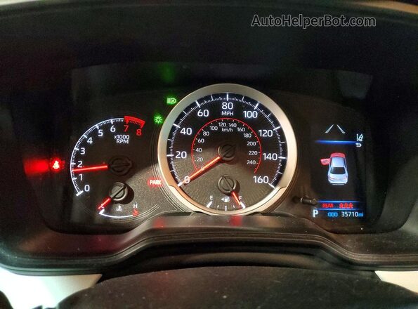 JTDP4MCE3NJ094653 2022 TOYOTA COROLLA Red Vista del cuadro de instrumentos