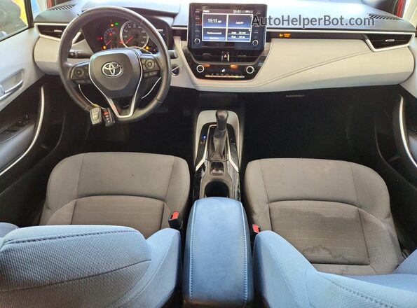JTDP4RCE7LJ018007 2020 TOYOTA COROLLA Red Առջևի վահանակի տեսք