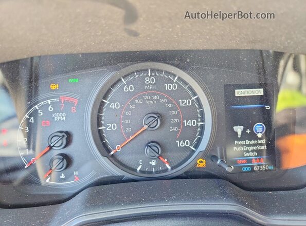 JTDP4RCE8LJ004892 2020 TOYOTA COROLLA Silver Instrument cluster view