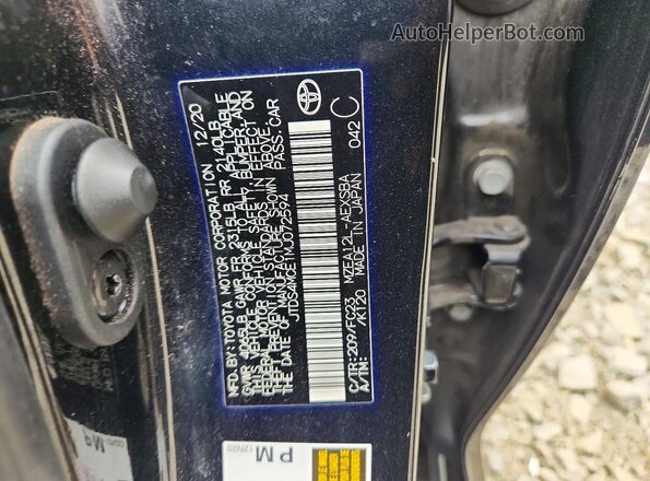 JTDS4MCE1MJ072594 2021 TOYOTA COROLLA Black Widok komory silnika