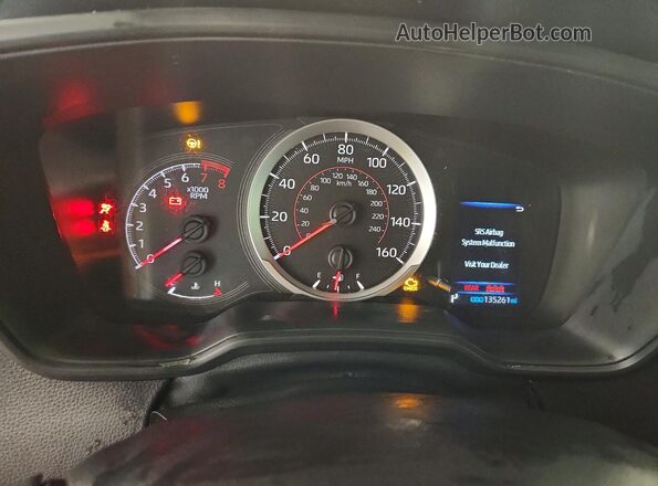 JTDS4MCE1N3500248 2022 TOYOTA COROLLA Silver Instrument cluster view