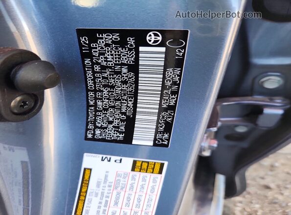 JTDS4MCE1T3527639 2026 TOYOTA COROLLA Blue Vista del compartimento del motor