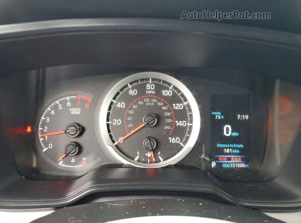 JTDS4MCE5NJ094678 2022 TOYOTA COROLLA Charcoal Вид щитка приладів