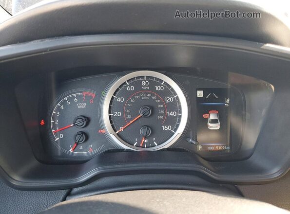 JTDS4MCE6NJ085228 2022 TOYOTA COROLLA Black Instrument cluster view