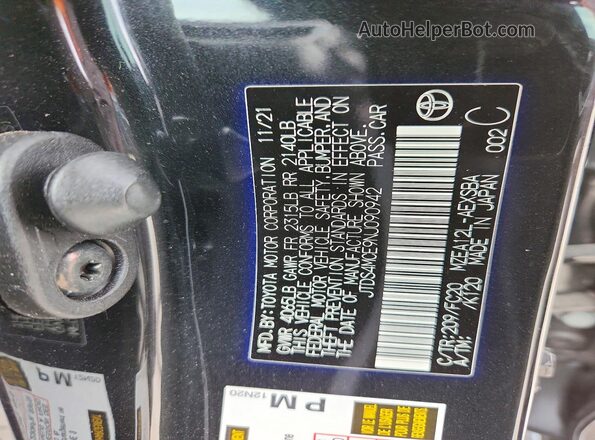 JTDS4MCE9NJ090942 2022 TOYOTA COROLLA Черный Вид подкапотного пространства