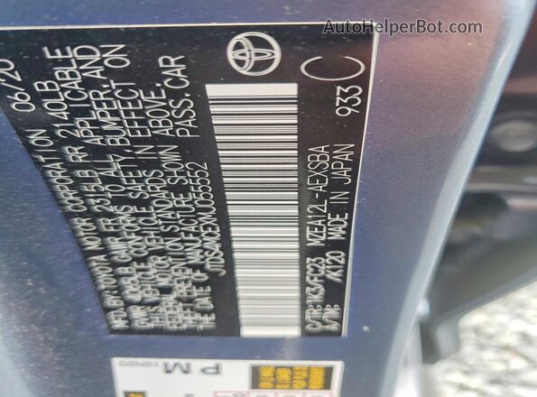 JTDS4MCEXMJ055552 2021 TOYOTA COROLLA Blue Engine compartment view