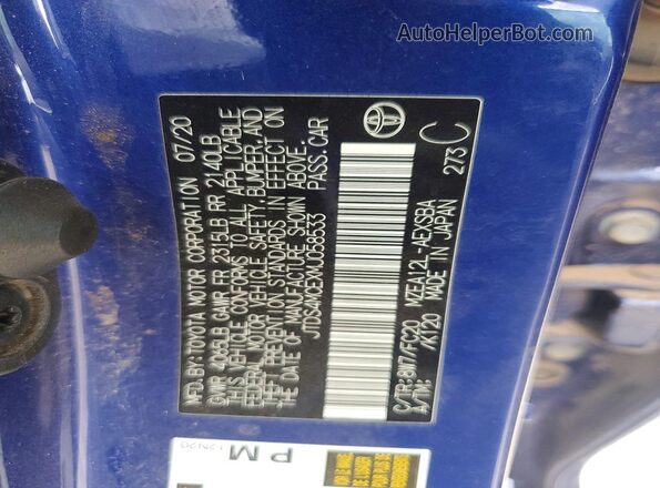 JTDS4MCEXMJ058533 2021 TOYOTA COROLLA Blue Widok komory silnika