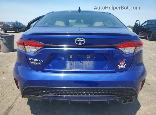 JTDS4MCEXMJ070276 2021 TOYOTA COROLLA Синий Вид сзади