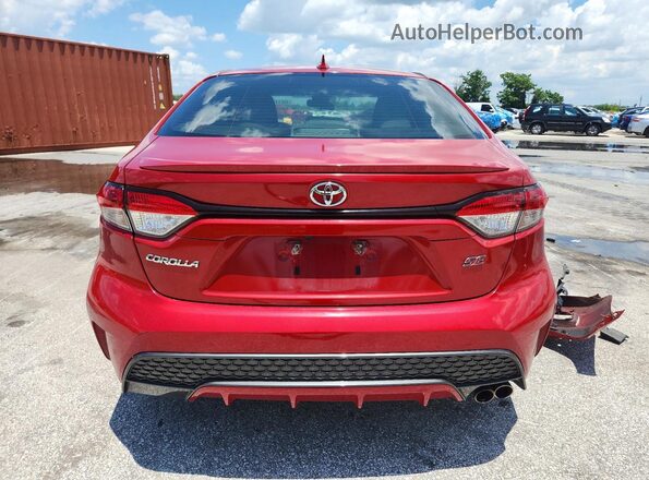 JTDS4RCE0LJ010843 2020 TOYOTA COROLLA Red Հետևի տեսք