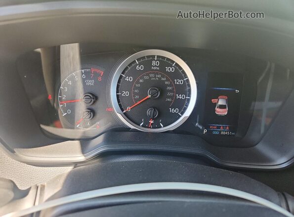 JTDS4RCE0LJ018876 2020 TOYOTA COROLLA White Instrument cluster view