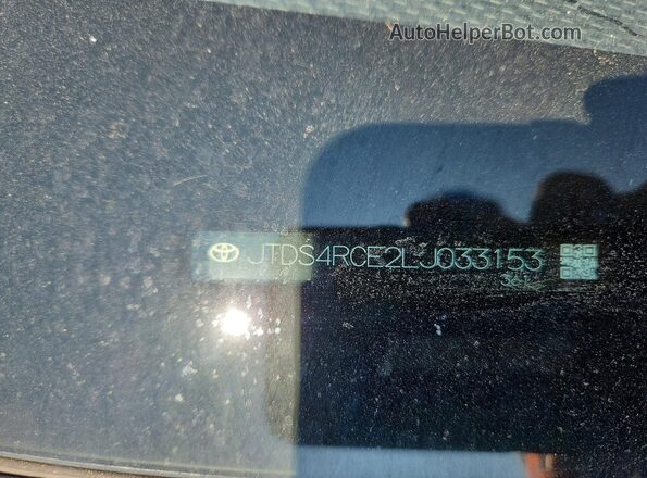 JTDS4RCE2LJ033153 2020 TOYOTA COROLLA Black Widok komory silnika