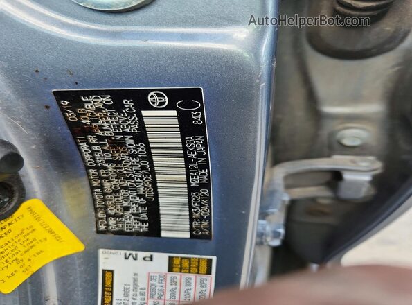 JTDS4RCE7LJ011066 2020 TOYOTA COROLLA Blue ძრავის განყოფილების ხედი