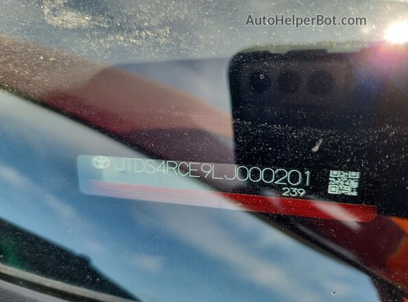 JTDS4RCE9LJ000201 2020 TOYOTA COROLLA Red Vista del compartimento del motor