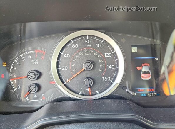 JTDS4RCEXLJ023759 2020 TOYOTA COROLLA Silver ხელსაწყოთა პანელის ხედი