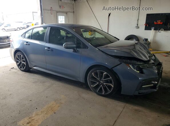 JTDT4MCEXMJ056799 2021 TOYOTA COROLLA Blue Delantero derecho