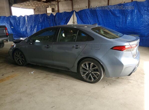 JTDT4MCEXMJ056799 2021 TOYOTA COROLLA Blue Trasero izquierdo