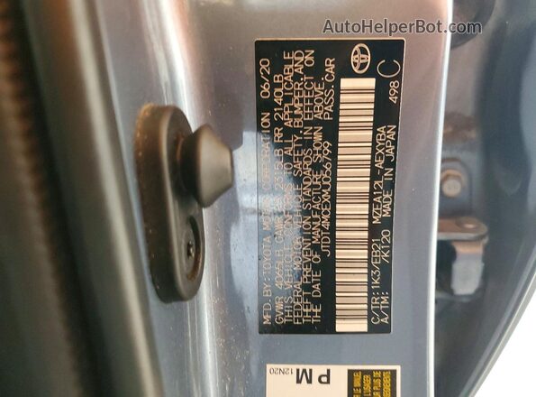 JTDT4MCEXMJ056799 2021 TOYOTA COROLLA Blue Vista del compartimento del motor