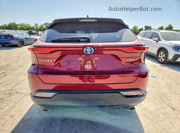 JTEAAAAH0MJ010759 2021 TOYOTA VENZA Red Հետևի տեսք