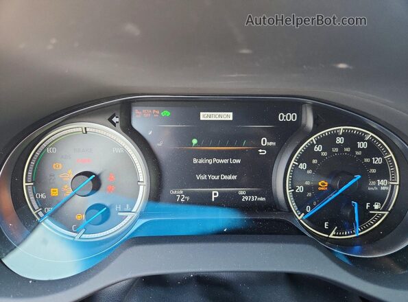 JTEAAAAH8MJ006569 2021 TOYOTA VENZA Red Widok zestawu wskaźników