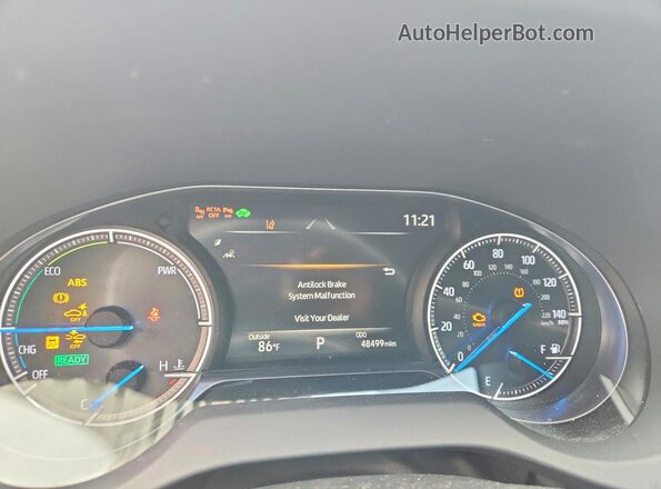 JTEAAAAH8MJ071695 2021 TOYOTA VENZA Silver ხელსაწყოთა პანელის ხედი