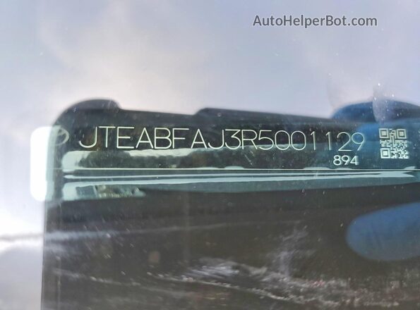JTEABFAJ3R5001129 2024 TOYOTA LAND Gray VIN կոդի պիտակի տեսք
