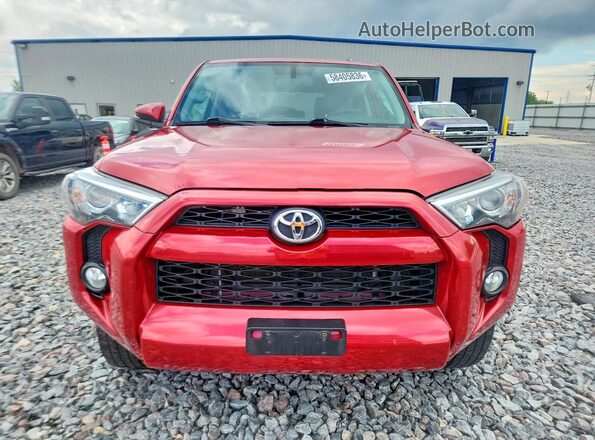 JTEBU5JR2J5610148 2018 TOYOTA 4RUNNER Red Widok z przodu