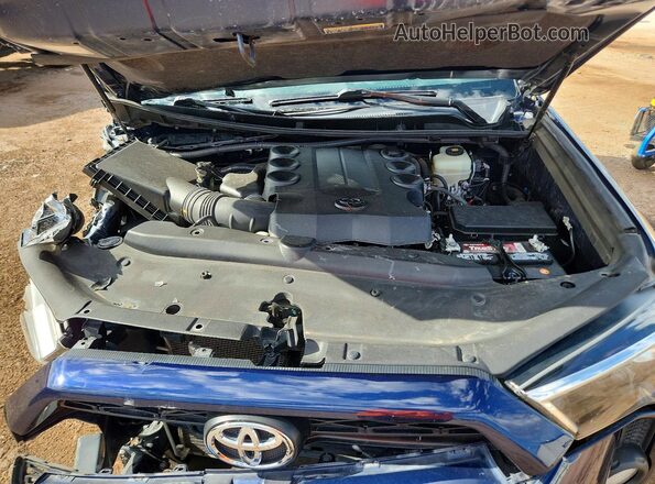 JTEBU5JR2K5689614 2019 TOYOTA 4RUNNER Blue ძრავის განყოფილების ხედი