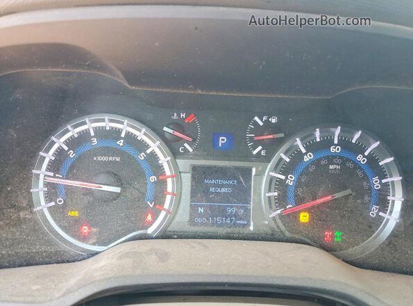 JTEBU5JR3J5536075 2018 TOYOTA 4RUNNER Charcoal Vista del cuadro de instrumentos