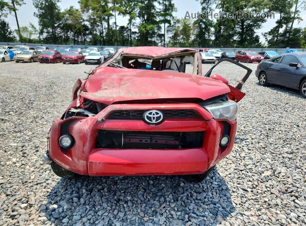 JTEBU5JR3K5647453 2019 TOYOTA 4RUNNER Красный Вид спереди