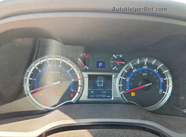 JTEBU5JR6J5558281 2018 TOYOTA 4RUNNER Silver Instrument cluster view
