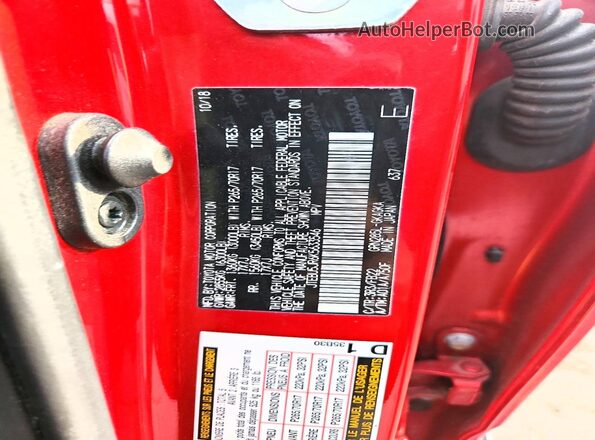 JTEBU5JR6K5633546 2019 TOYOTA 4RUNNER Red Панорамний вид салону 360°