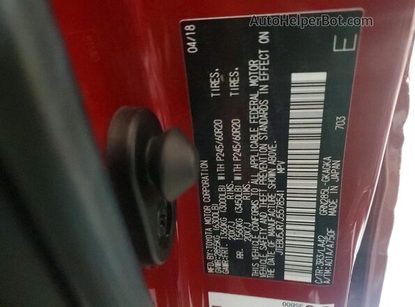 JTEBU5JR7J5578541 2018 TOYOTA 4RUNNER Burgundy 360 interior view