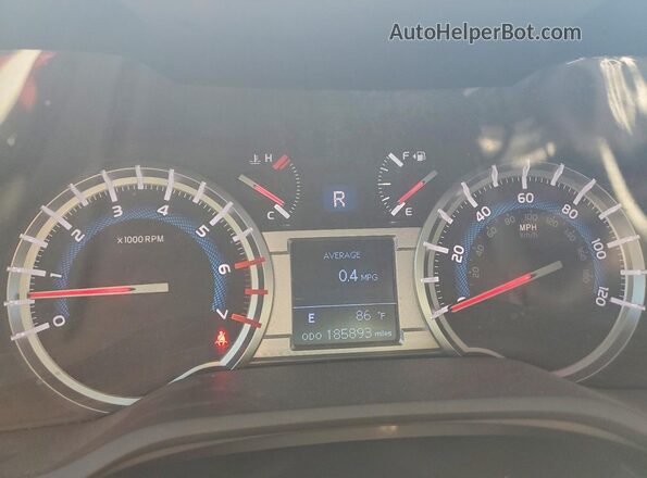 JTEBU5JRXG5327313 2016 TOYOTA 4RUNNER White Instrument cluster view
